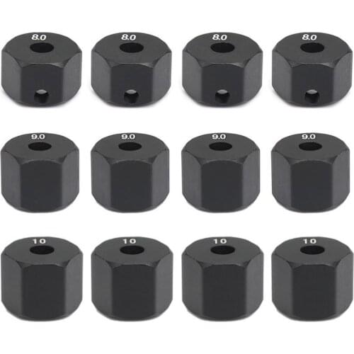 4Pcs 12MM Wheel Hex Hub Thickness 8/9/10mm for 1/10 RC Crawler Axial SCX10 II 90046/47 RC Car Part