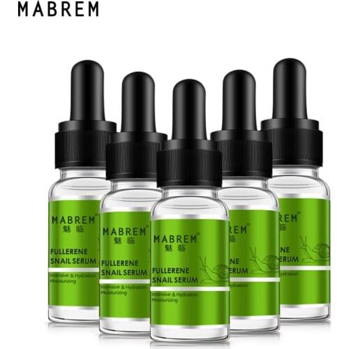 5PCS Fullerene Snail Anti-wrinkle Serum Rejuvenation Anti Wrinkle Firming Bright Skin Serum For Ance Treatment Repair Serum