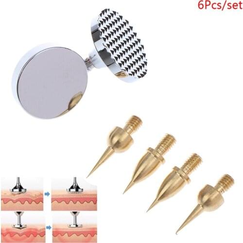 6Pcs/Set Lift Wrinkle Tattoo Spot Removal Fine Needle Flat Striated Round Head