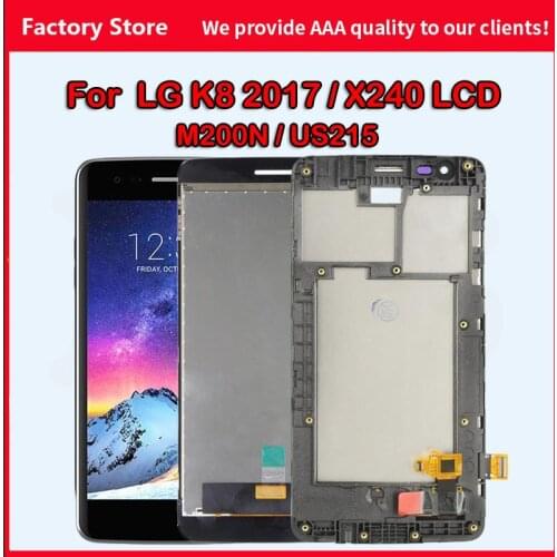 720 *1280 AAA Quality LCD For LG K8 2017 LCD With Frame Display Screen For LG M200N X240 US215 screen