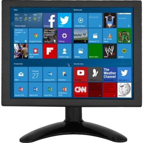 8 inch metal lcd monitor industrial mini cctv monitor 1024*768 with VGA HDMI BNC