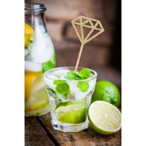Glitter DIAMOND stir sticks food skewers wedding Valentines Day Bridal Shower drink stirers birthday party decorations