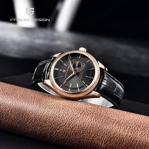 Pagani Design 2021 New Luxury Sapphire Glass Men' Quartz Watch Stainless Steel Case Advanced Leather Calendar Watch Reloj Hombre