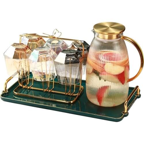 Cold water kettle water cup suit heat resistant glass heat resistant living room household Nordic cold water kettle