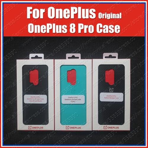 IN2010 Official Box Oneplus 8 Case Sandstone Bumper (100% Original) Oneplus 8 Pro Case Sandstone Nylon Karbon Cover