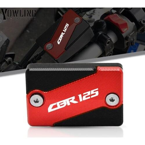 For CBR125 2009-2013 2012 2011 CNC Motorcycle Red/Black Front Brake Fluid Cap Cover Master Cylinder Fluid Pump Tank Protector