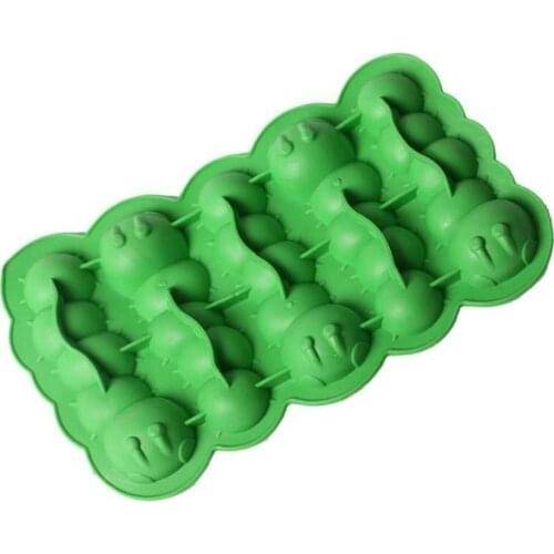 Food Grade Chocolate Cake Mold 3D Caterpillar Design Mold Silicone Ice Cube Tray Mold Decorating Bakware Mold Tools