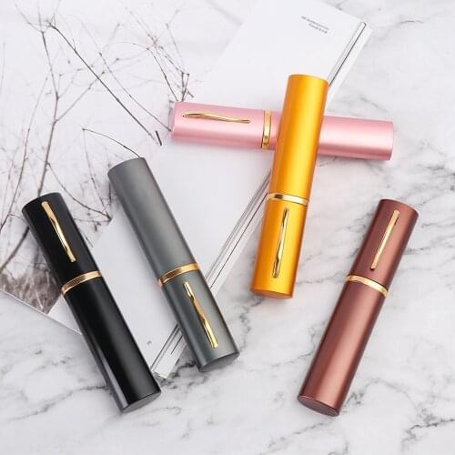 1PC Fashion Women Men Vintage Portable Pencil Vase Glasses Box Alumina Eyeglasses Case Glasses Holder Eyeglasses Accessories