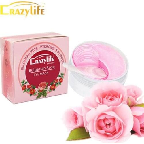 Rose Flower Black Pearl Eye Masks Hydrogel Patches Repairing Wrinkle Remover Dark Circle Anti Age Moisturizing Under Eye Mask