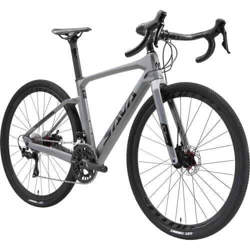 SAVA Gravel Road Bike 700x40C Road Bike Gravel Bike Carbon Fiber Bicycle with 40c Tires Road Bike Racing Gravel Bike 18 Speeds