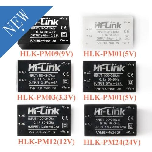 HLK-PM01 HLK-PM03 HLK-PM09 HLK-PM12 HLK-PM24 AC-DC 220V to 3.3V/5V/9V/12V/24V AC DC Mini Step Down Buck Power Supply Module