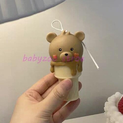Ice Cream Crispy Tube Bear Candle Silicone Mold Two-piece Mold Bear Ice Cream Candle Creative Design Aroma Candle Making