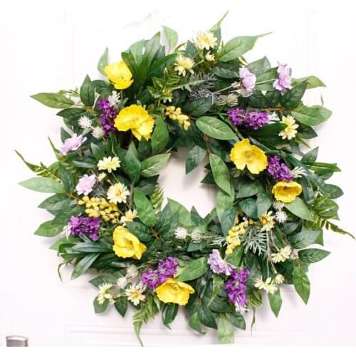 Spring imitation wreath green door decoration hanging decoration wedding Halloween Christmas garden decoration home decore