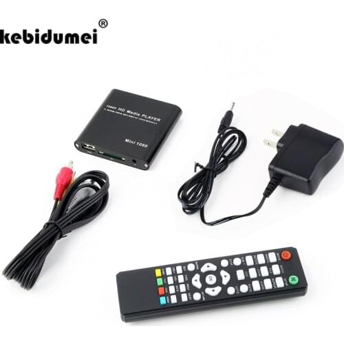 Kebidumei Hot Mini Full Hd 1080p Usb External Hdd Player With SD MMC Card Reader Host Support Mkv Hdmi Hdd Media Player Black