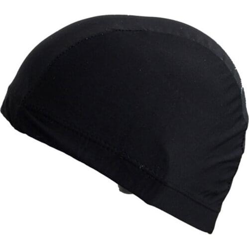Adults Solid Swimming Caps for Men Women Polyester Fabric Protect Ears Long Hair Sports Swim Pool Cap Free Size Swim Hat