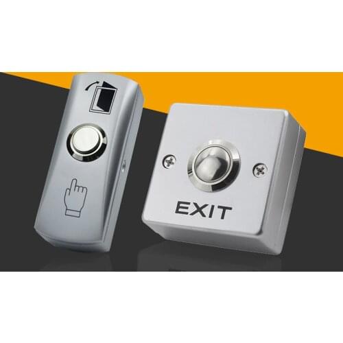 Exit button for Access control zinc alloy Material the Bottom Box Door Push Exit Door Release Button Switch