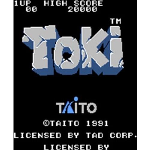 Hot Promotion Toki 60 Pins English Version Game Cartridge for 8 Bit 60pin Game Console