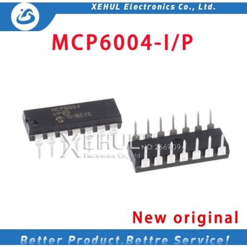 MCP6004-I/P MCP6004 Inline DIP-14 Operational Amplifier Chip Brand New Original Genuine