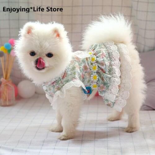 Fashion Floral Dog Dress Skirt Summer Pet Clothes for Animals Yorkies Maltese Puppy Dogs Dresses Pets Clothing Cat Disfraz Perro