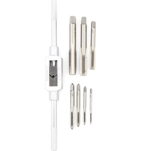 8pcs Mini Tap Set Metal Hand Tap Thread Wire Tapping Threading Taps Attack M1 M3 M4 M5 M6 M8 M10 M12