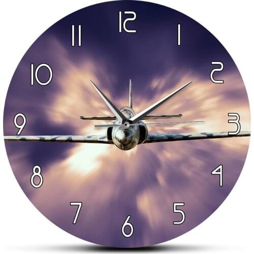 Air Flight Home Decor Wall Clock Pilot Acrylic Wall Clock Quartz Silent Modern Airline Wall Art Decor