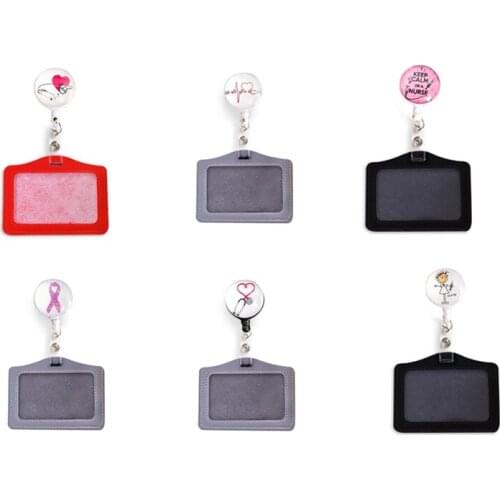 New Design 1 Piece Top Quality Retractable Nurse Badge Reel Clip Love Heart Stethoscope Doctor Students ID Card Badge Holder