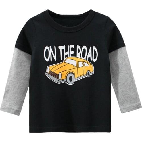 2020 Autumn Winter Boys T-shirt Long Sleeve Cotton Baby Girls clothes Tops Childrens Clothing Kids clothes 2-8 Years Old