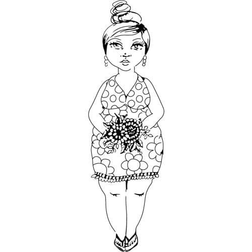 Girl Transparent Clear Stamps for DIY Scrapbooking/Card Making/Kids Christmas Fun Decoration Supplies