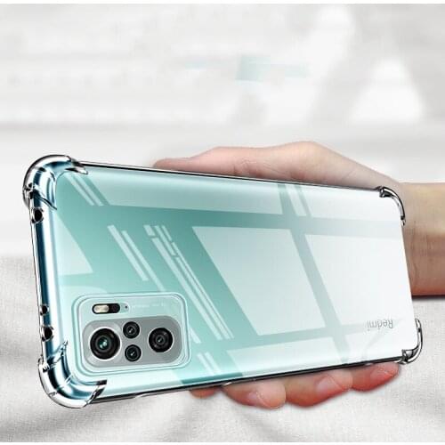 Transparent Clear For Xiaomi Redmi Note 10 Case Soft tpu Shock-Proof For Redmi note10 10S 10 T PRO Mi11 Silicone Back Cover Case