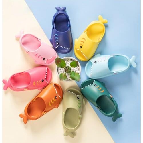 Baby Children Croc Shoes Summer Clogs Cool Shark Beach Sandals Kids Garden Boys Girls Soft Indoor Outdoor Toddler Slippers