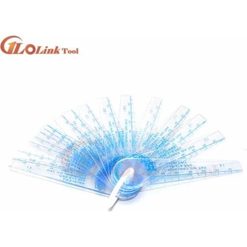 25 Blades Feeler Gauges Metric Measurement 0.05-1.0-1.5-2.0mmThickness Gap Metric Filler Feeler Gauge Plastic Measuring gap gage