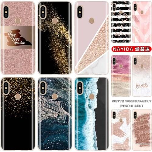 Soft Case For Xiaomi Redmi 9a 7a 8a Note 10 9 8 7 Pro Max 10s 9s 8T Prime 9at 5G Cover Gold Pink rose Glitter Dust love Marble