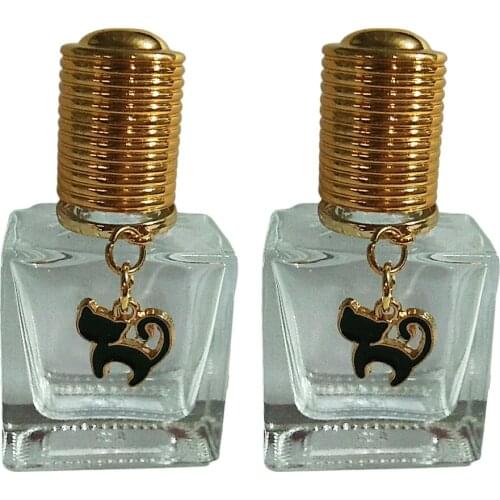 2Pc 10ml Glass Perfume Roll on Bottles Lip Gloss Refilled Container Vial