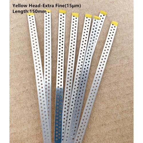 Dental Metal Holes Polishing Finishing Stick Finisher Yellow Fine sand Adjacent Sides Emery Bars Strip Single Side