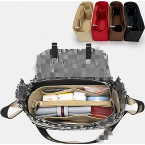 Fits For christians camp messenger Insert Bags Organizer Makeup Handbag Organize Travel Inner Purse Portable Cosmetic base 2021