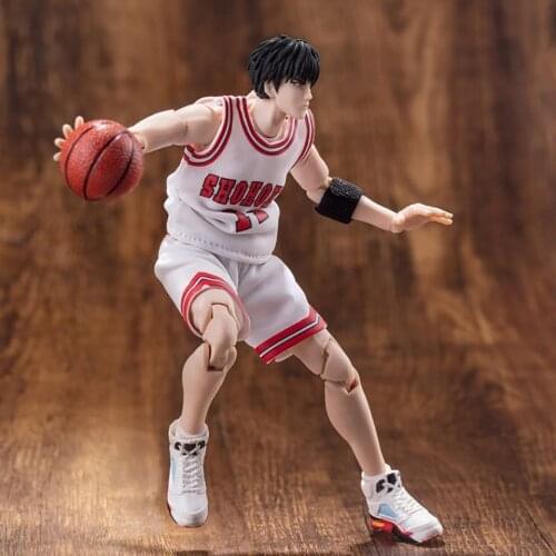 Tronzo GT Model Action Figure SLAM DUNK Rukawa Kaede Movable PVC Figure Model Toys SLAM DUNK SHF No.11 White Clothing Figurines