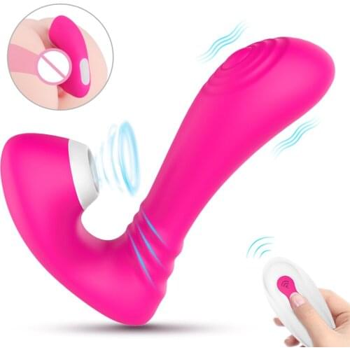 Remote Wireless Women Adult Sex Toys G Spot Pussy Vagina Nipple Clitoris Sucker Sucking Vibrator