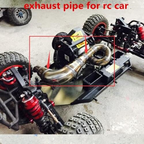 Remote control gasoline truck upgrade parts metal welding exhaust pipe of engine for 1/5 rc 4wd Losi Desert Buggy XL DBXL RCMK