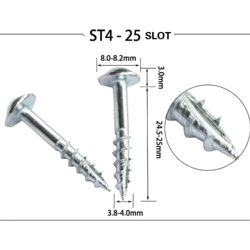 100pcs High Strength Self-tapping Screws For Pocket Hole Jig Woodworking Tool ST4-20 ST4-25