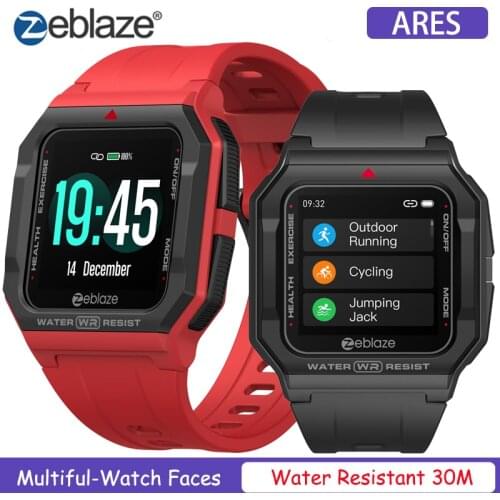 Zeblaze Ares Fitness Tracker Smart Watch Retro Design 30M Waterproof Heart Rate Blood Pressure Monitor 1.3" Men Women Smartwatch