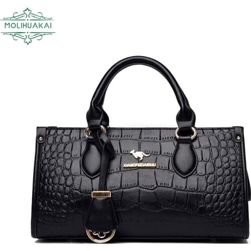 Ladies Elegant Handbag Simple Crocodile Pattern Fashion Sac A Main Girls Casual One Shoulder Diagonal Bag Exquisite Pendant Bag