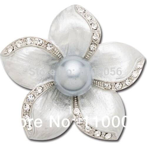 CAIZI Crystal Simulaated-Pearl Bouquet Broach Pins Mujer Costume Jewelry Rhinestone Flower Brooch Pin For Women Wedding X0718