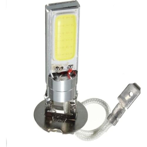2pcs H3 DC12V COB LED Auto Light Bulbs Super Bright White HeadLight Fog Light Lamp Bulb Light Source Parking 6000K