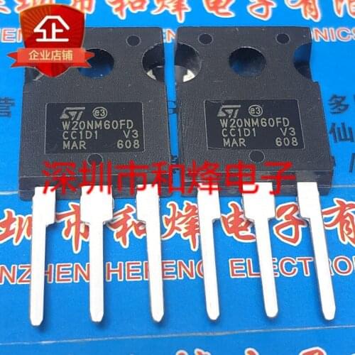2pcs W20NM60FD STW20NM60FD TO-247 600V 20A