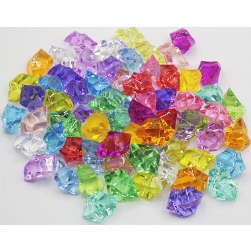 200PCS 20 colors 14*11mm Acrylic Crystal Diamond Pawn Irregular Stone Chessman Game Pieces For Board Games Accessories