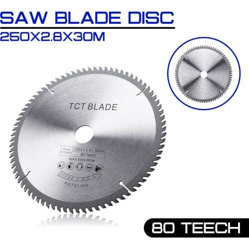 250x2.8x30mx80Teech TCT Hard Alloy Saw Blade for Cutting Wood and Metal Tool for Wood Metal Circular Saw Blade Multi-functional