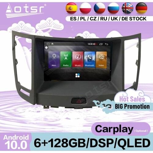 6+128G Carplay IPS Tesla Screen Android 10 Player For Infiniti FX35 2009 2010 211 2012 2013 GPS Navi Auto Stereo Radio Head Unit