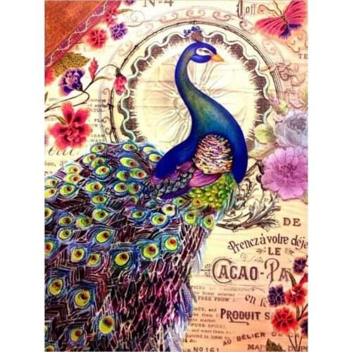 5d Peacocks Diamond Embroidery Flower Birds Diamand Painting Complet Daimond Mosaic Hobby Rhinestone Picture Wall Sticker Craft