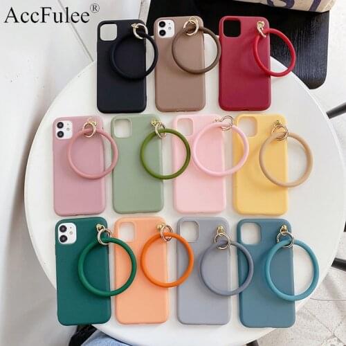 Candy Bolor Bracelet Ring Phone Case for Oneplus Nord 9 8 Pro 7T 6T 6 5T 5 Wristbank Matte Soft TPU Case