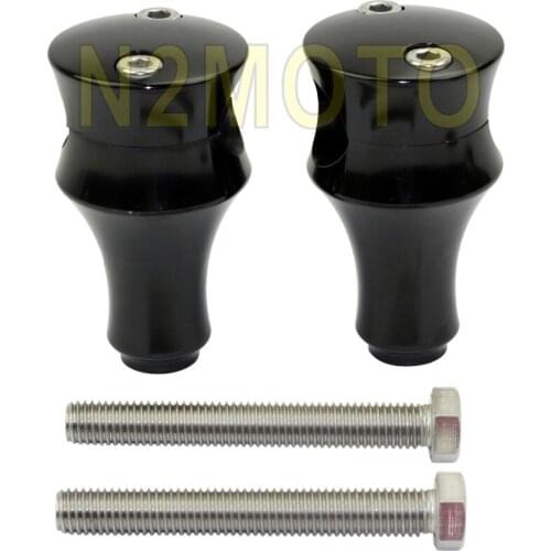 Black CNC Aluminum Motorcycle 1" Round Handlebar Riser 25.4mm Bar Mount Clamp for Harley Sportster Cafe Racer Triumph Cruiser